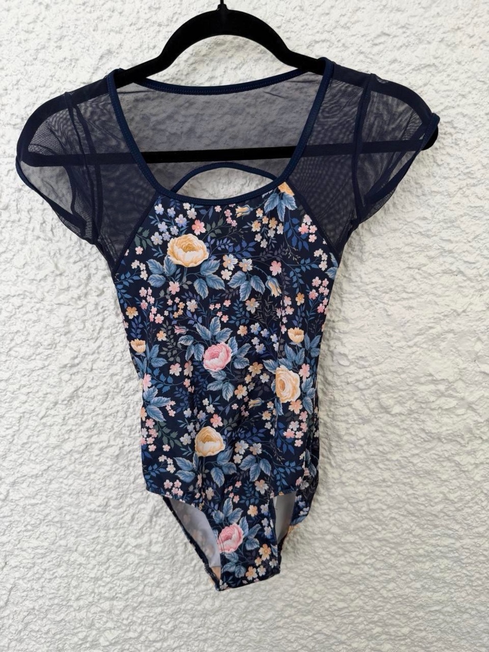 Eleve Dancewear Navy cap sleeve leotard